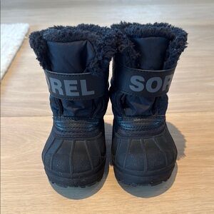 Sorel Black Fur-Lined Toddler Winter Boots